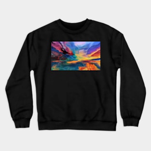 Abstract Acrylic Crewneck Sweatshirt